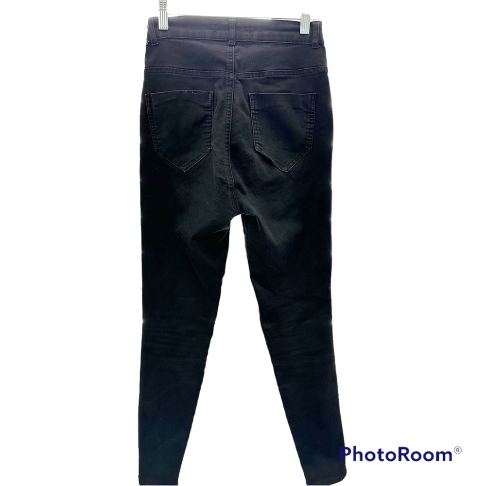 Zara Basic Z1975 🌟Moto Skinny Ankle Jeans Women's 6 Mid Rise Stretch Denim Black - Picture 3 of 11